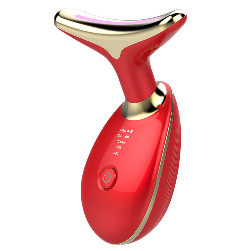 DermaRay™ EMS Neck & Face Tightening Device – LED Therapy, Heat & Wrinkle Reduction